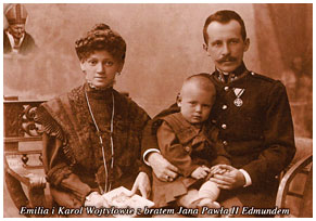 Emilia i Karol Wojtyłowi z bratem Jana Pawła II Edmundem